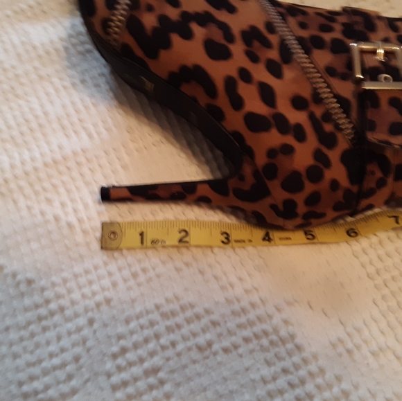 Anne Michelle Leopard Stiletto Ankle Booties - Picture 6 of 8